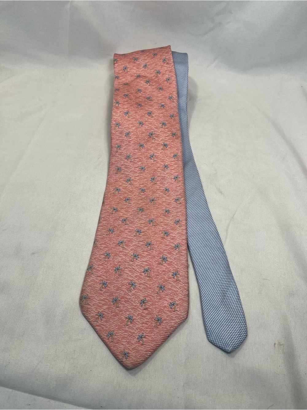 Tommy Hilfiger Salmon Pink Palm Motif Men’s Tie